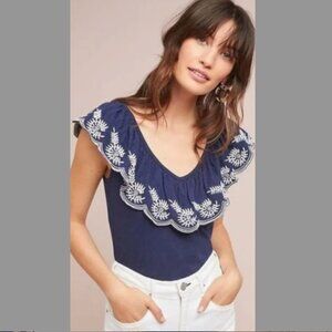 Anthropologie Moulinette Soeurs Julieta Embroidered Top NWT